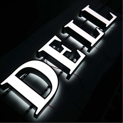 Dell 3D Frontlit And Backlit Channel Letter Led Light Sign - Shineneon