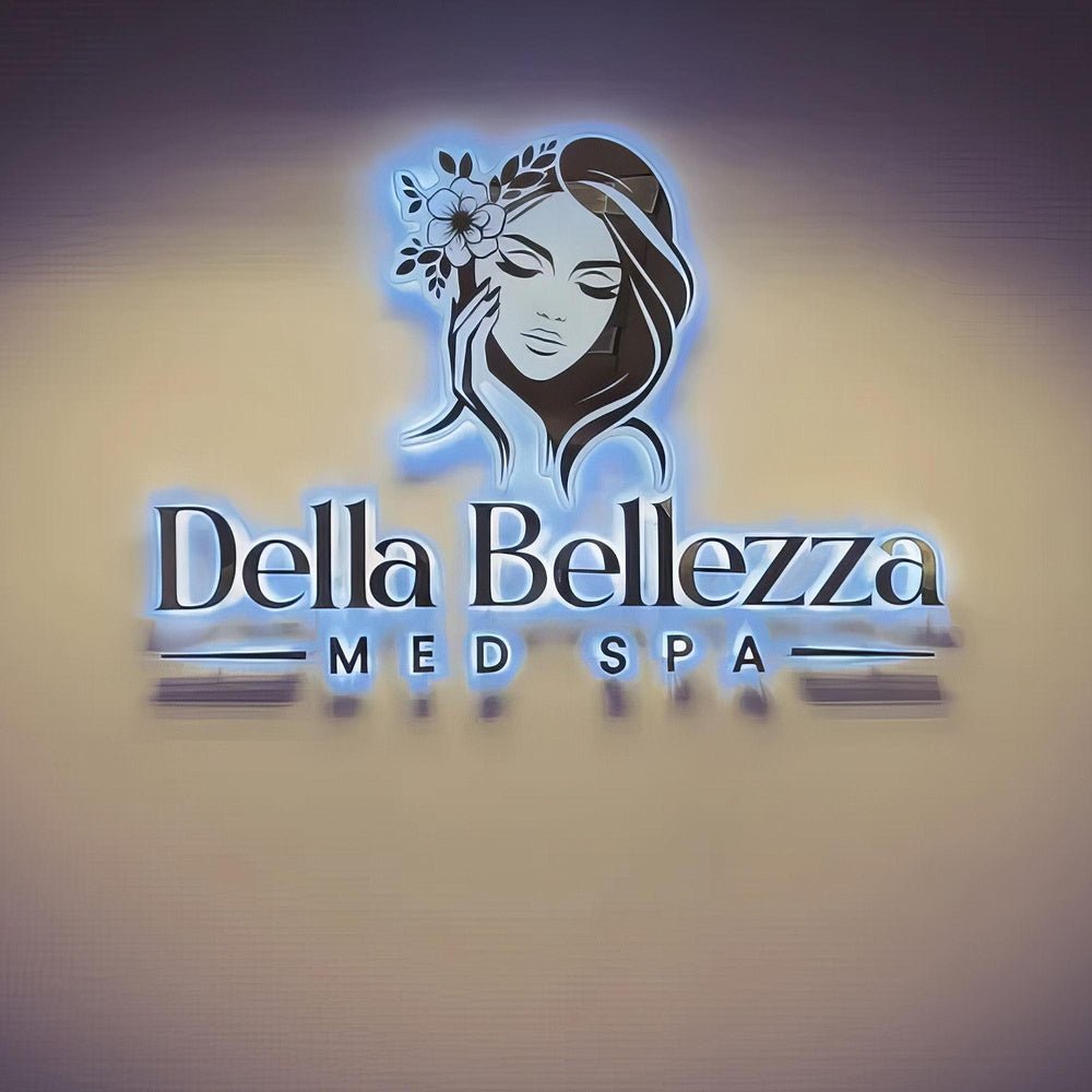 Della Bellezza Med Spa 3D Backlit Letters Business Metal Led Sign - Shineneon
