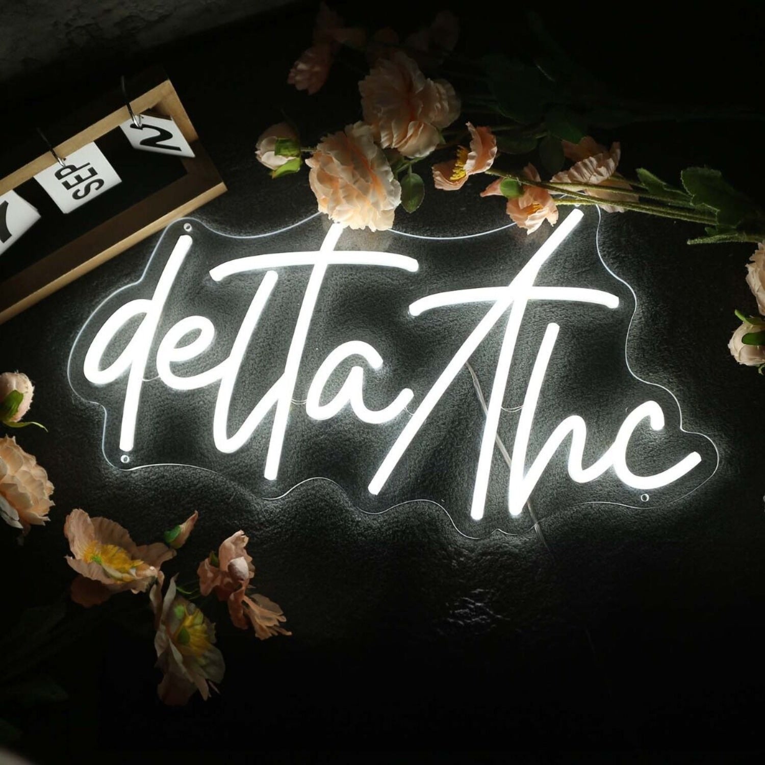 Delta Thc White Led Neon Sign - Shineneon
