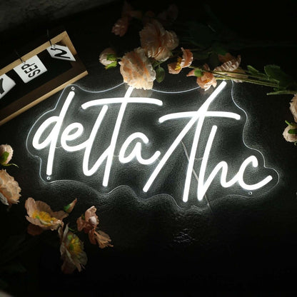 Delta Thc White Led Neon Sign - Shineneon