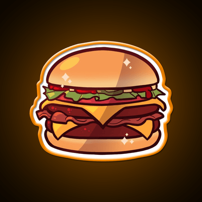 Deluxe Burger Fast Food Led Neon Sign For Burger Place Rgb Color - Shineneon