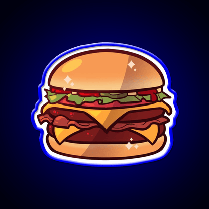 Deluxe Burger Fast Food Led Neon Sign For Burger Place Rgb Color - Shineneon