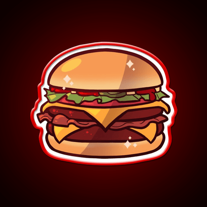 Deluxe Burger Fast Food Led Neon Sign For Burger Place Rgb Color - Shineneon