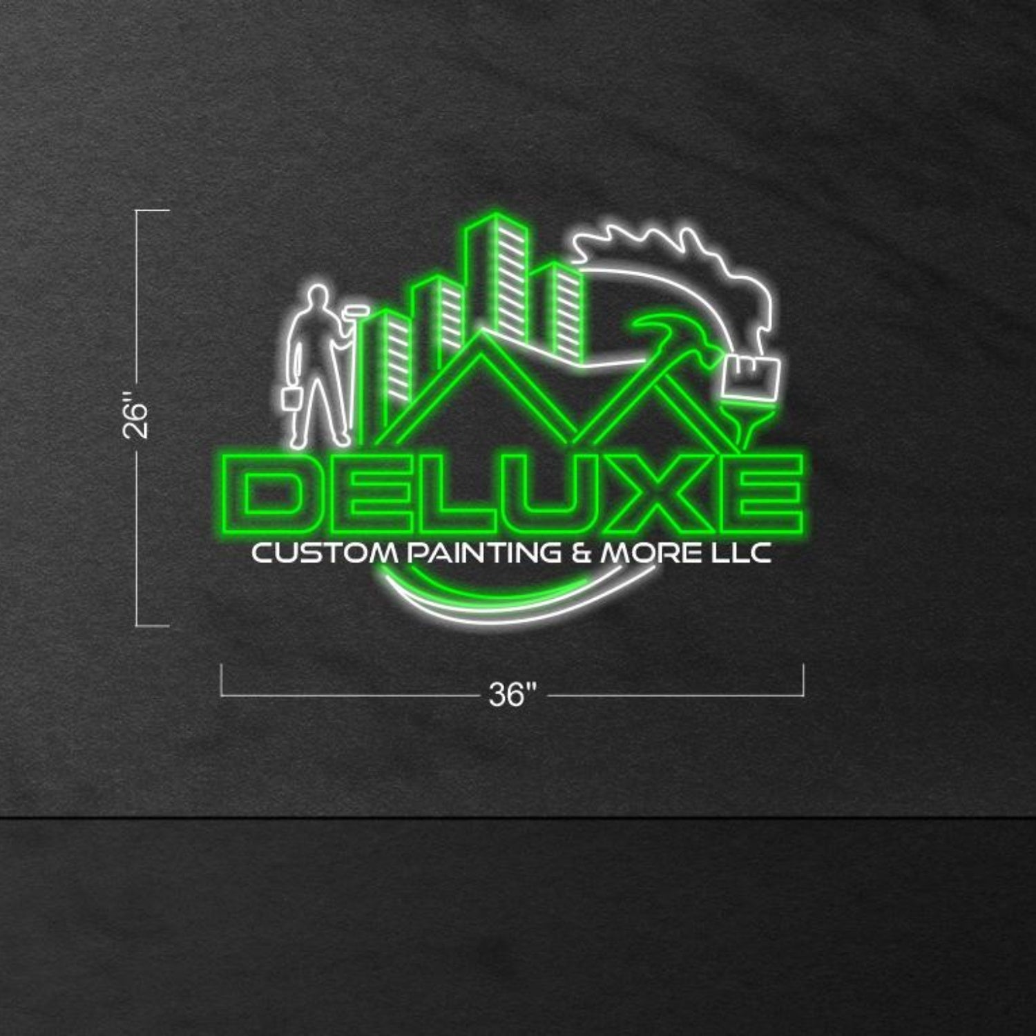 Deluxe Custom Painting Architectural Brush Led Neon Sign For Business Decor | Shineneon