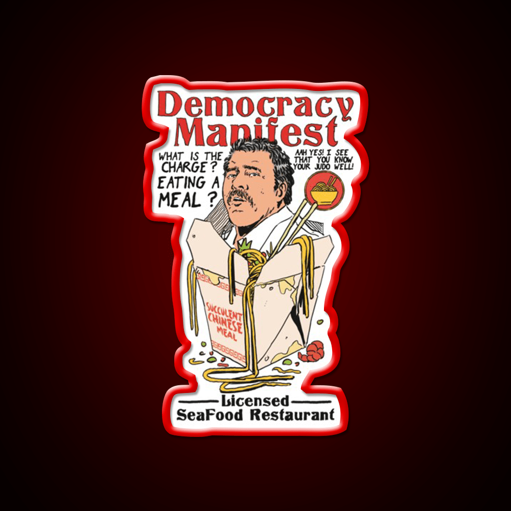 Democracy Manifest Eating A Meal A Succulent Led Neon Sign Chinese Food Rgb Color - Shineneon