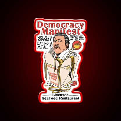 Democracy Manifest Eating A Meal A Succulent Led Neon Sign Chinese Food Rgb Color - Shineneon