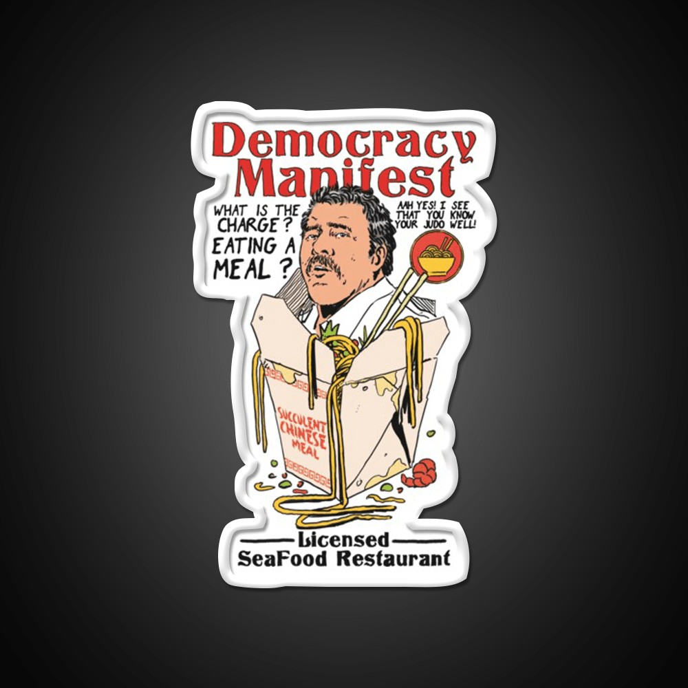 Democracy Manifest Eating A Meal A Succulent Led Neon Sign Chinese Food Rgb Color - Shineneon