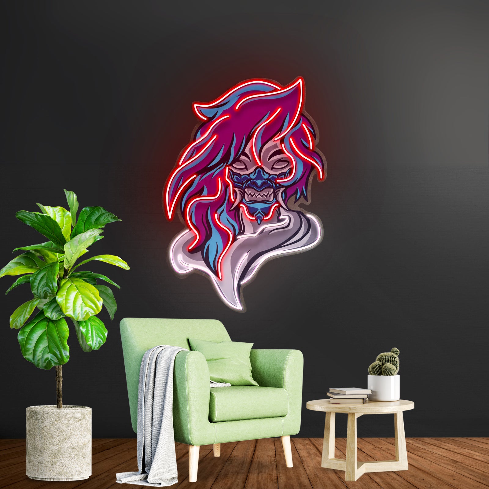 Demon Mascot Led Neon Sign Light Custom Led Signs