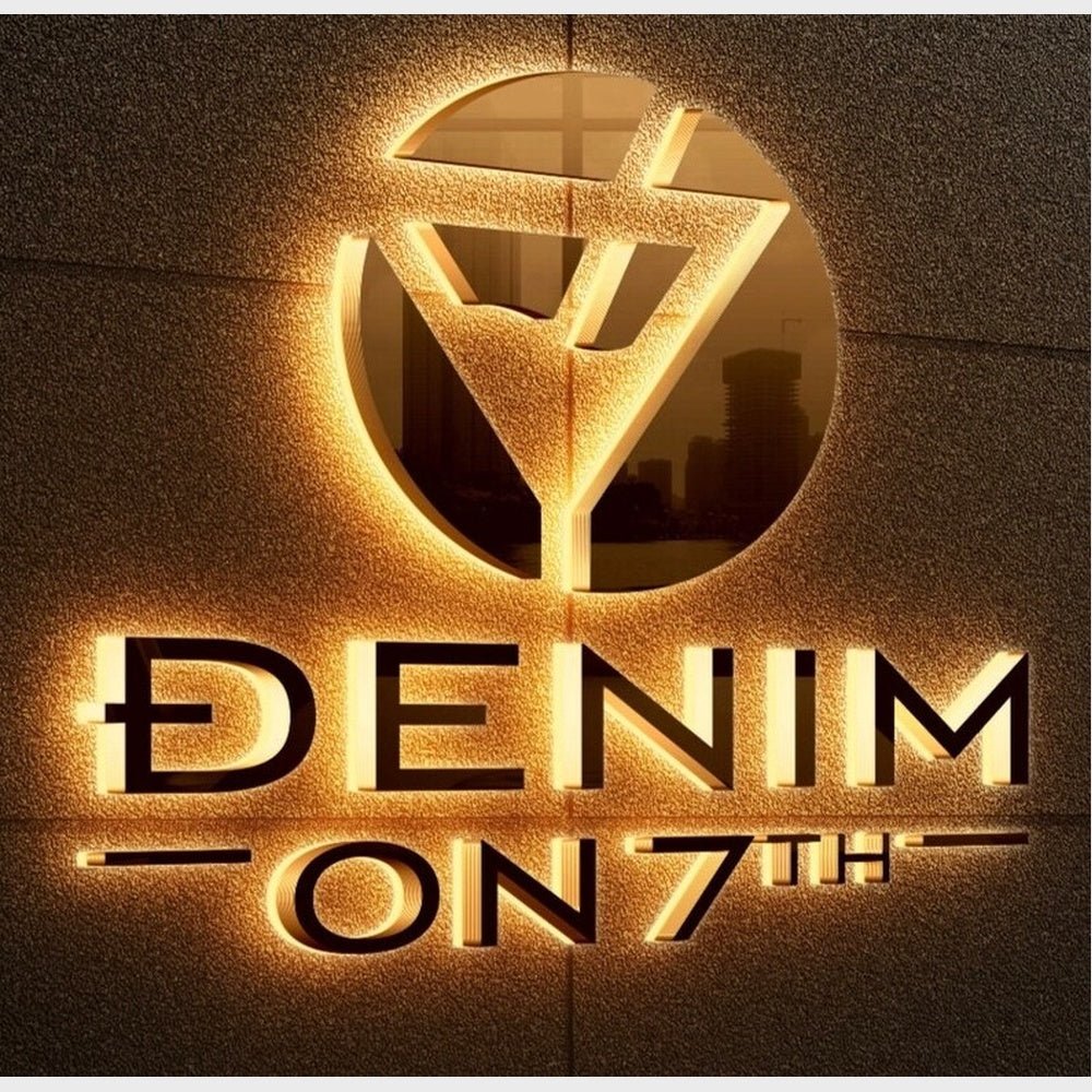 Denim On 7Th Big Logo 3D Backlit Channel Letters Led Light Sign - Shineneon