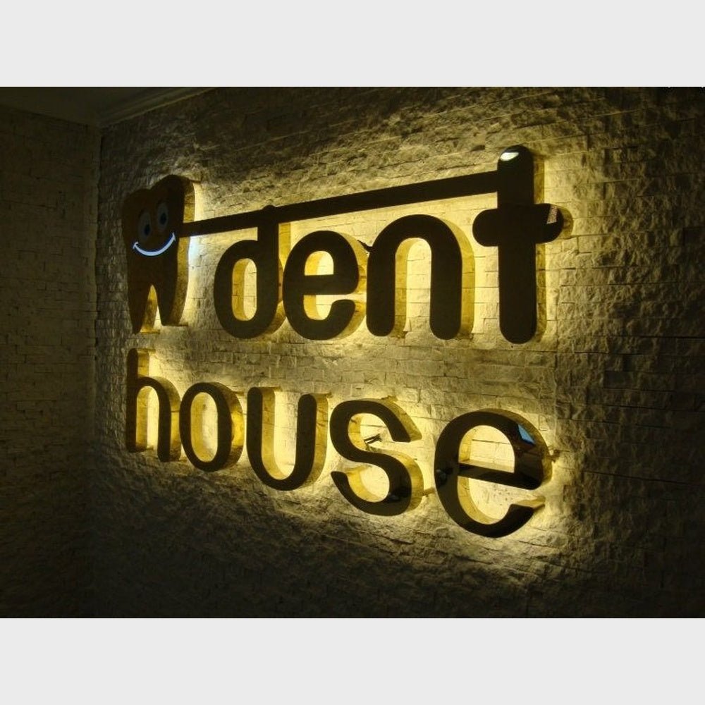 Dent House 3D Backlit Channel Letters Led Light Sign - Shineneon