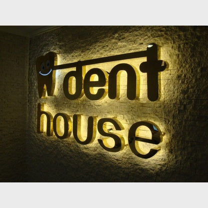 Dent House 3D Backlit Channel Letters Led Light Sign - Shineneon