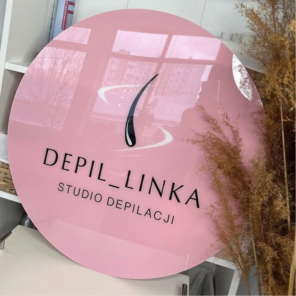 Depil_Linka Studio Depilacji Acrylic Business Logo Sign - Shineneon