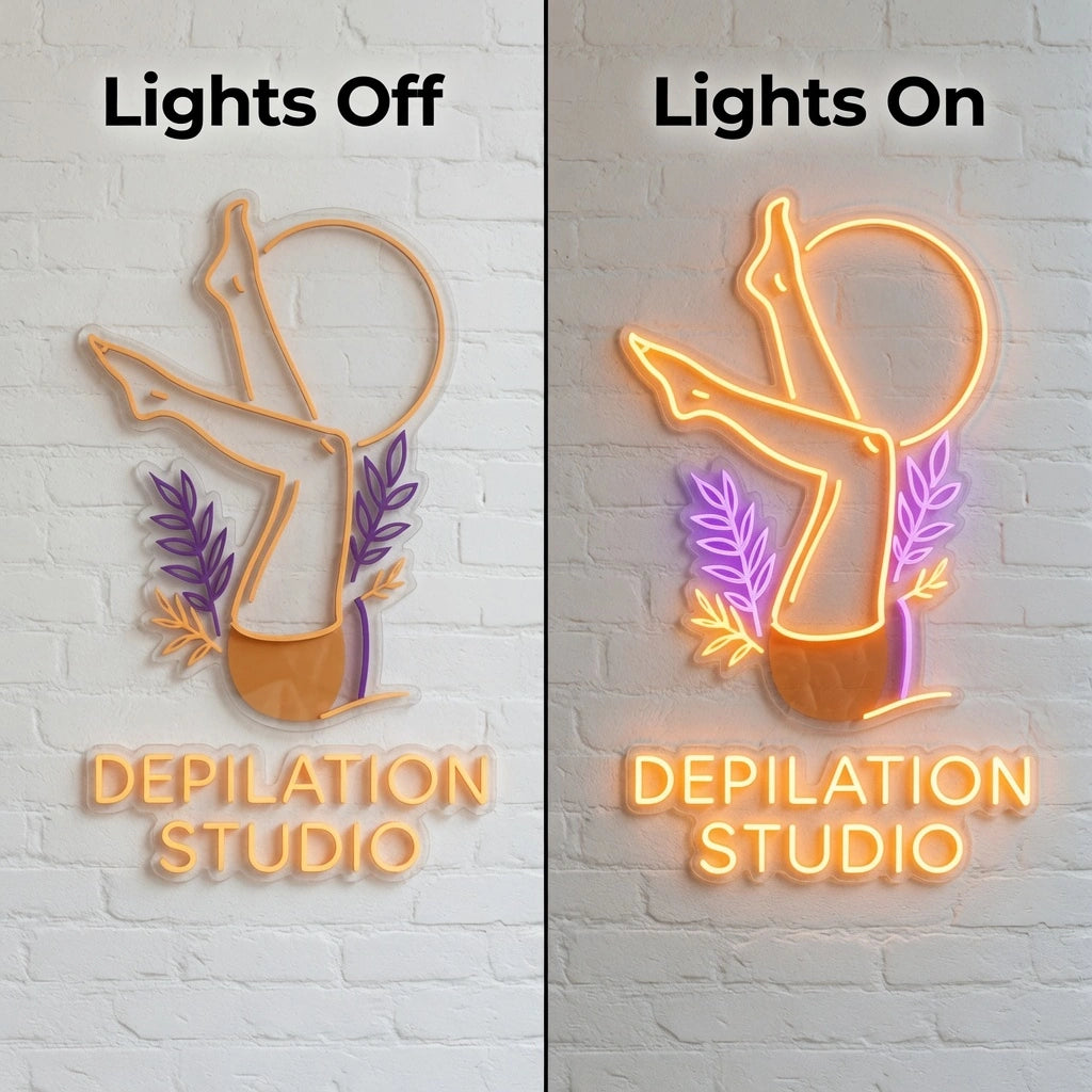 Depllation Studio Wall Decor LED Neon Sign - 06 Day Night Comparison