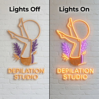 Depllation Studio Wall Decor LED Neon Sign - 06 Day Night Comparison