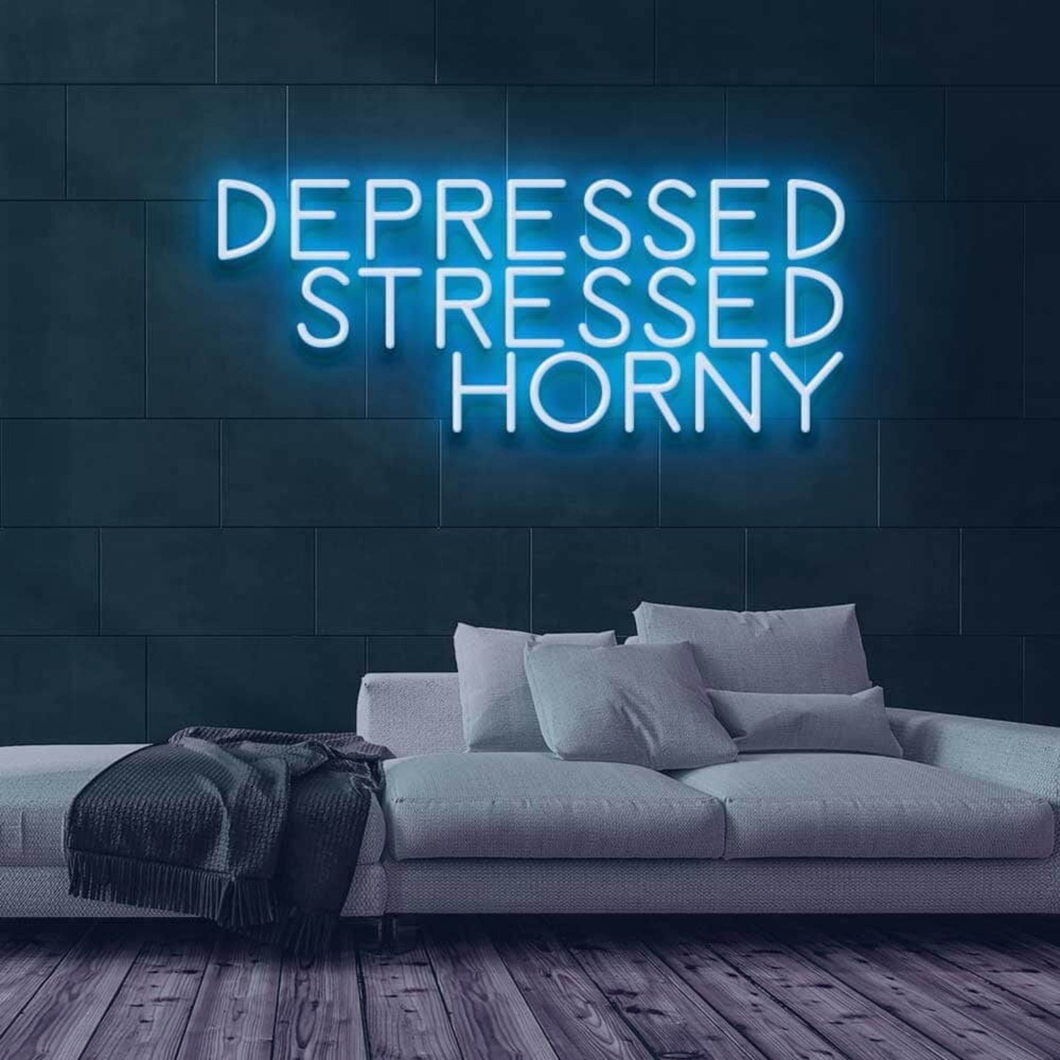 Depressed Stressed Horny Led Neon Sign | Shineneon
