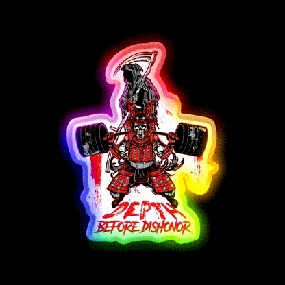 Depth Before Dishonor Gym Fitness Led Neon Sign Rgb Color