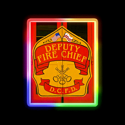 Deputy Fire Chief Asian Cultural Led Neon Sign Rgb Color - LED neon sign close-up detail