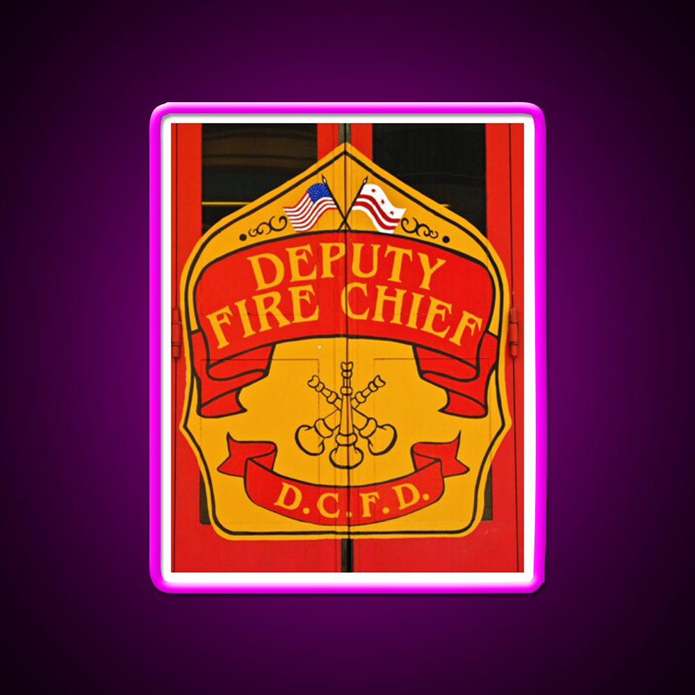 Deputy Fire Chief Asian Cultural Led Neon Sign Rgb Color - Neon sign mounted on wall in room