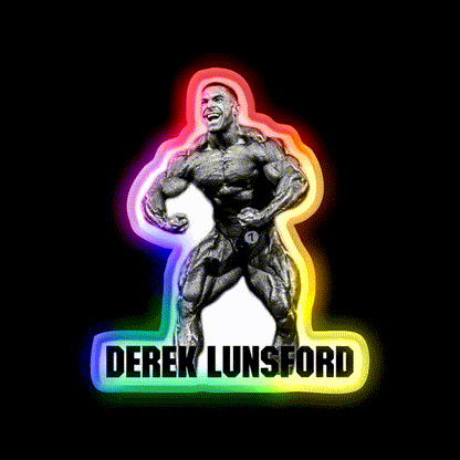 Derek Lunsford Most Muscular Bodybuilder Gym Fitness Led Neon Sign Rgb Color