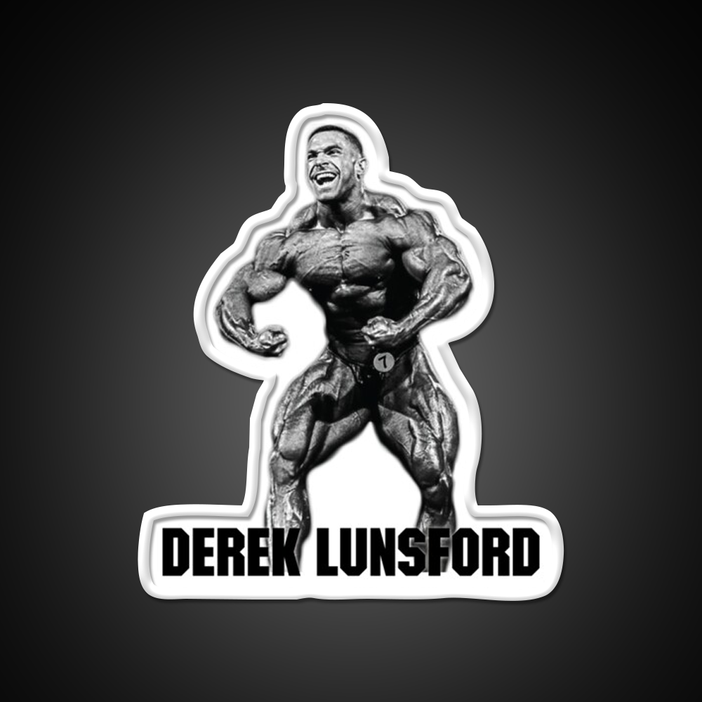 Derek Lunsford Most Muscular Bodybuilder Gym Fitness Led Neon Sign Rgb Color