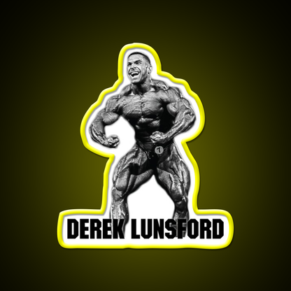 Derek Lunsford Most Muscular Bodybuilder Gym Fitness Led Neon Sign Rgb Color