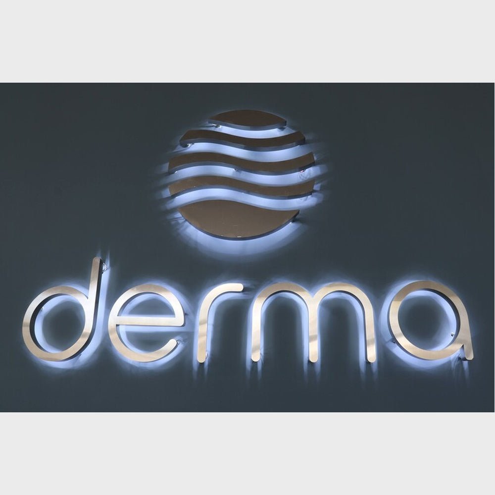 Derma Big Logo 3D Backlit Channel Letters Led Light Sign - Shineneon
