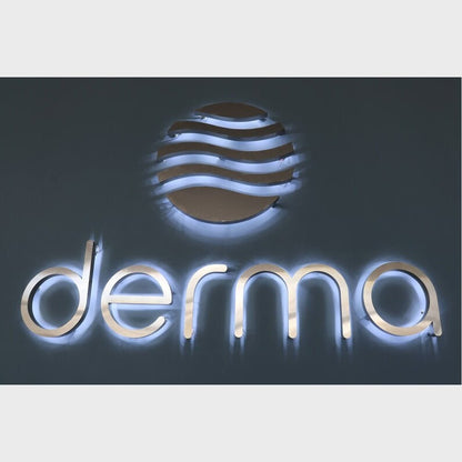 Derma Big Logo 3D Backlit Channel Letters Led Light Sign - Shineneon