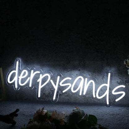 Derpy Sands White Led Neon Sign - Shineneon