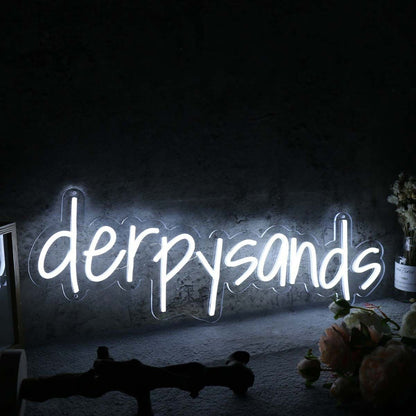 Derpy Sands White Led Neon Sign - Shineneon