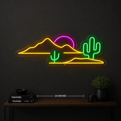 Desert Cactus Bedroom Vintage LED Neon Sign - Shineneon
