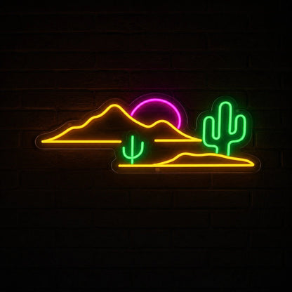 Desert Cactus Bedroom Vintage LED Neon Sign - Shineneon