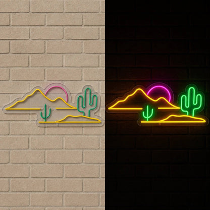 Desert Cactus Bedroom Vintage LED Neon Sign - Shineneon