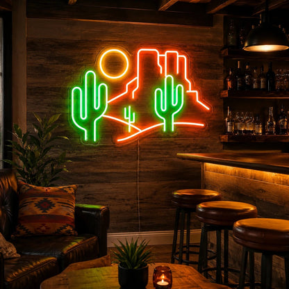Desert Cactus Landscape LED Neon Sign - Shineneon