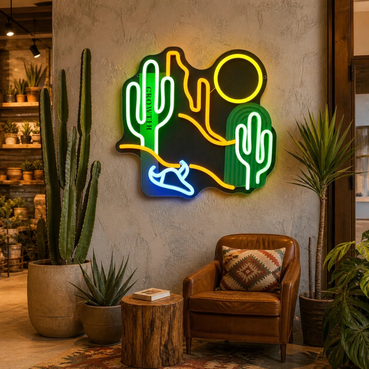 Desert Cactus Plants Vintage LED Neon Sign - Shineneon