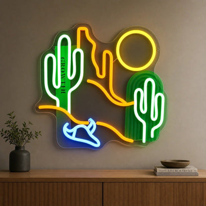 Desert Cactus Plants Vintage LED Neon Sign - Shineneon