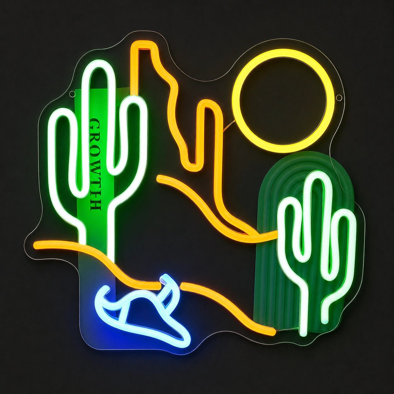 Desert Cactus Plants Vintage LED Neon Sign - Shineneon