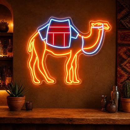 Desert Camel Living Room Vintage LED Neon Sign high-converting product image