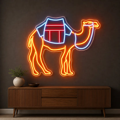 Desert Camel Living Room Vintage LED Neon Sign size image