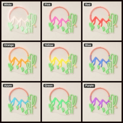 Desert Mountains Sun And Cactus LED Neon Sign - Shineneon