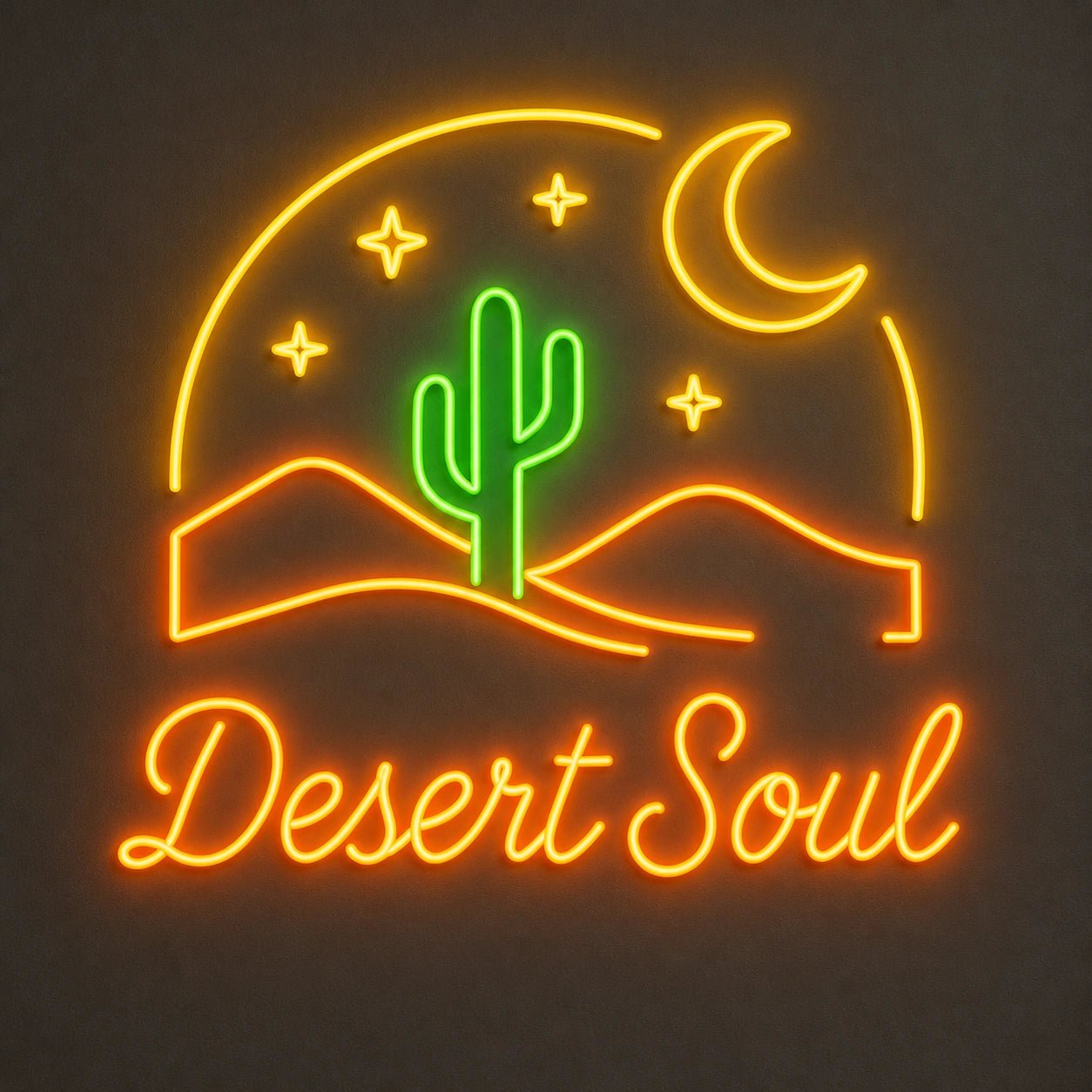 Desert Soul Night Vintage LED Neon Sign - Shineneon