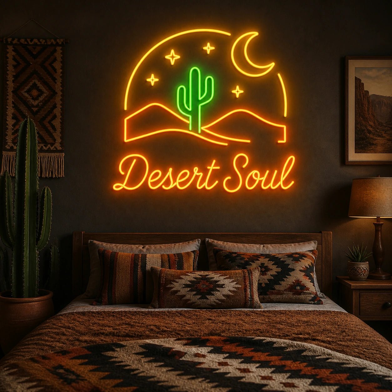 Desert Soul Night Vintage LED Neon Sign - Shineneon