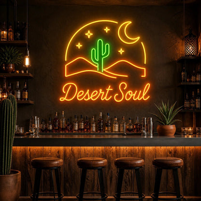 Desert Soul Night Vintage LED Neon Sign - Shineneon