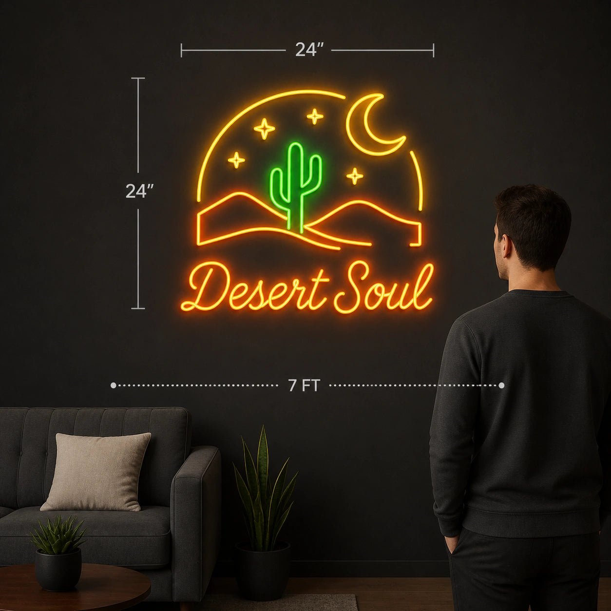 Desert Soul Night Vintage LED Neon Sign - Shineneon