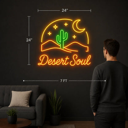 Desert Soul Night Vintage LED Neon Sign - Shineneon