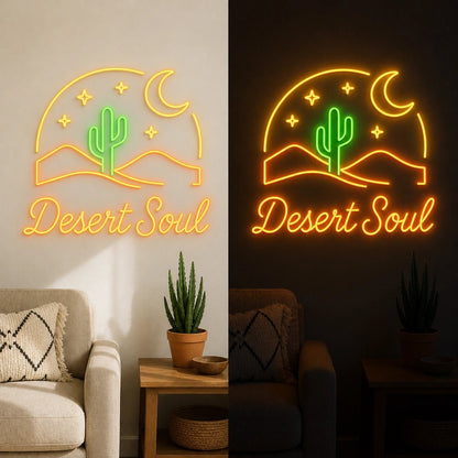 Desert Soul Night Vintage LED Neon Sign - Shineneon