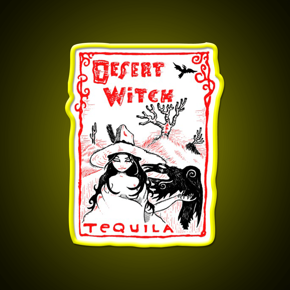 Desert Witch Tequila Party Drink Tequila Led Neon Sign Rgb Color - Shineneon