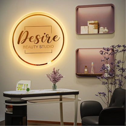 Design Beauty Studio Acrylic Business Logo Sign - Shineneon