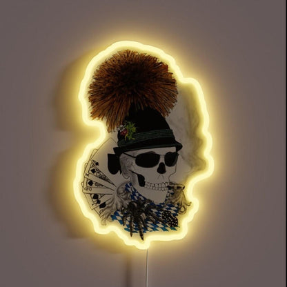 Design Oktoberfest Skull Created Rgb Led Neon Sign - Shineneon