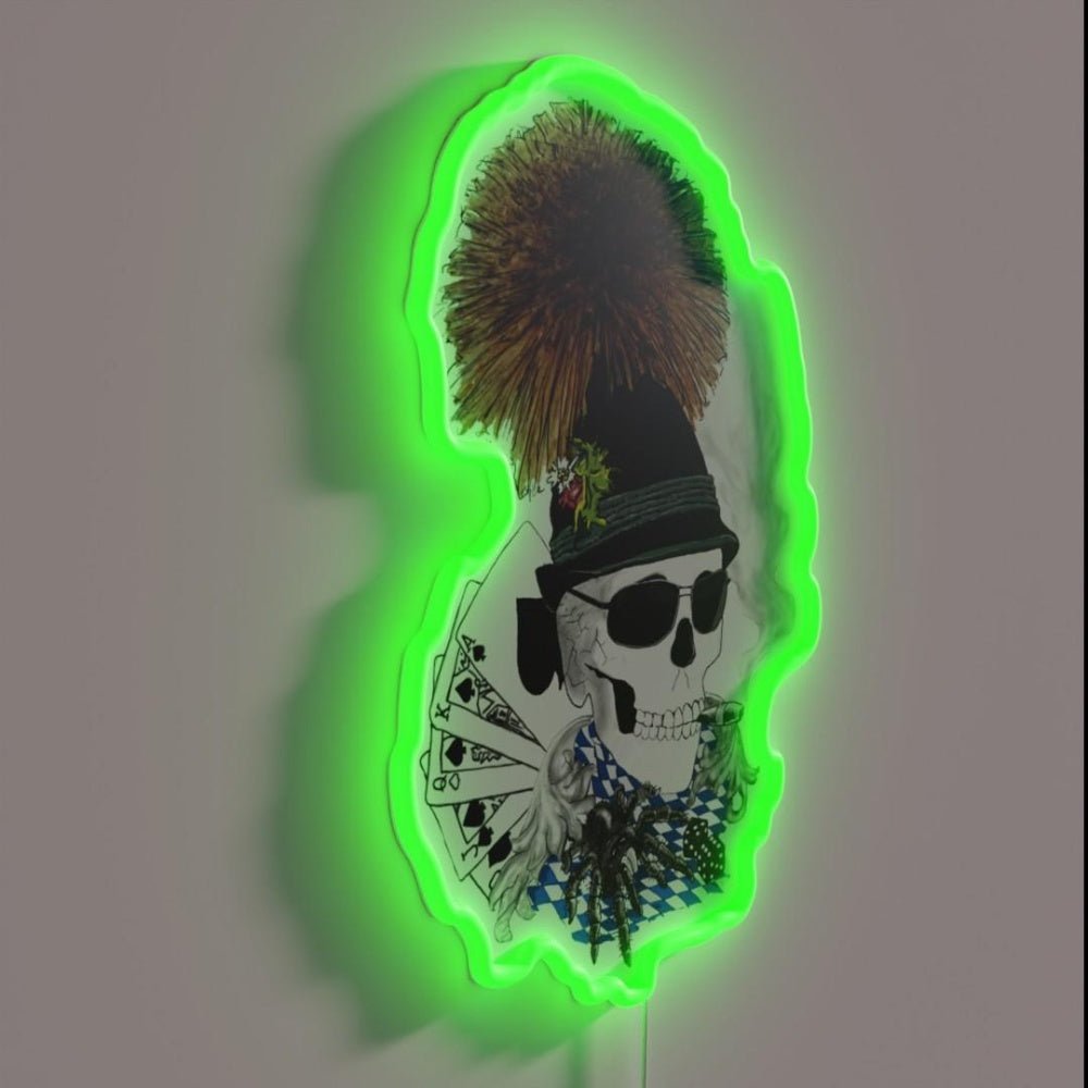 Design Oktoberfest Skull Created Rgb Led Neon Sign - Shineneon