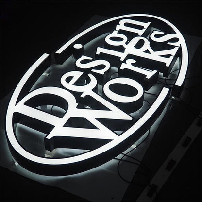 Design Works 3D Front And Back Lit Letters Metal Led Sign - Shineneon